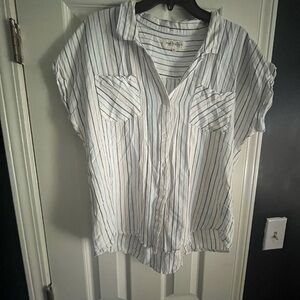 Mod Boutique Striped Button-Up Shirt